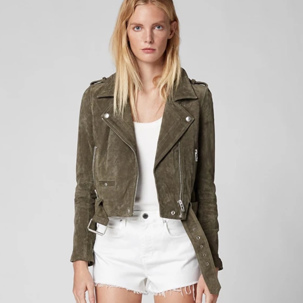 BLANK NYC suede moto jacket